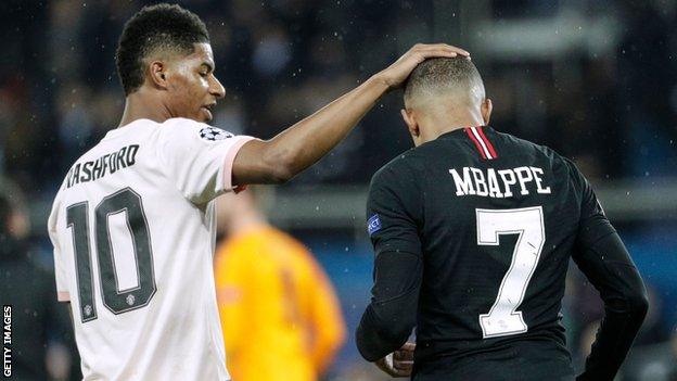 Marcus Rashford and Kylian Mbappe