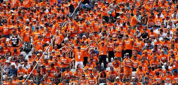 Max Verstappen fans at the Austrian Grand Prix in 2017