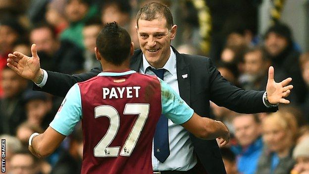 Slaven Bilic and Dimitri Payet