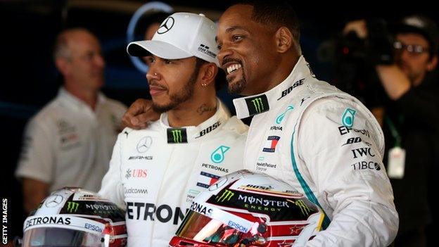 Lewis Hamilton and Will Smith