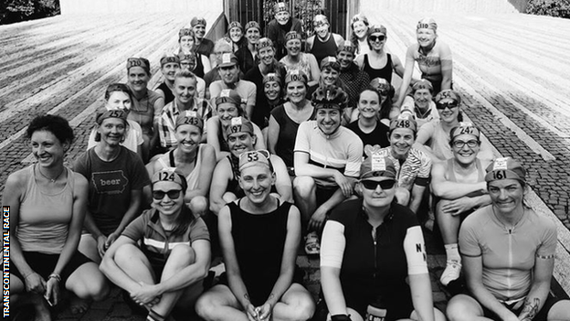 The Transcontinental's 31 female competitors from 2019 pose for a group photo