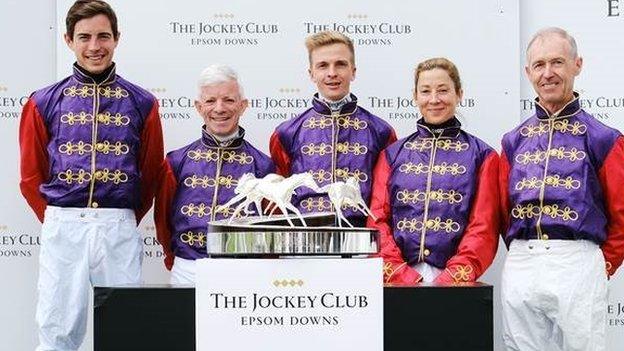 Jockeys James Doyle, Franny Norton, David Probert, Hayley Turner and John Reid