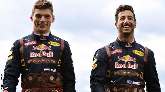 Max Verstappen and Daniel Ricciardo