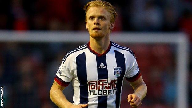 Liam O'Neil West Bromwich Albion