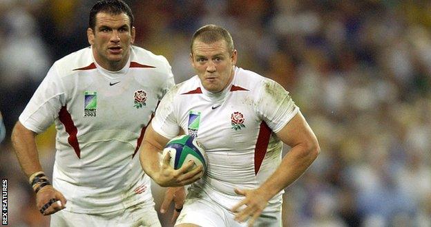 Mike Tindall (right) and Martin Johnson