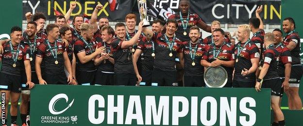 Saracens lift the Championship title