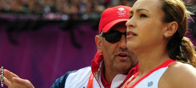 Toni Minichiello with Jessica Ennis-Hill