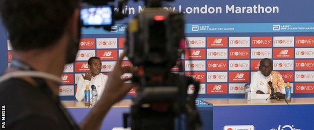 Eliud Kipchoge and Kenenisa Bekele