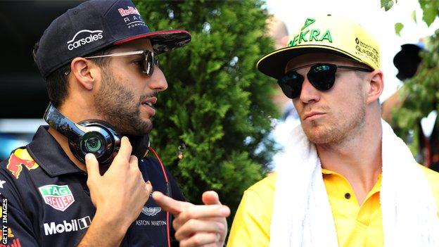 Daniel Ricciardo and Nico Hulkenberg