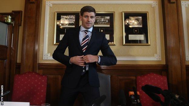 Rangers manager Steven Gerrard