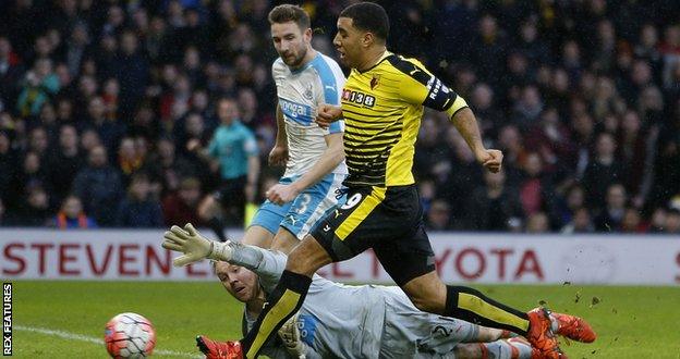 Watford striker Troy Deeney