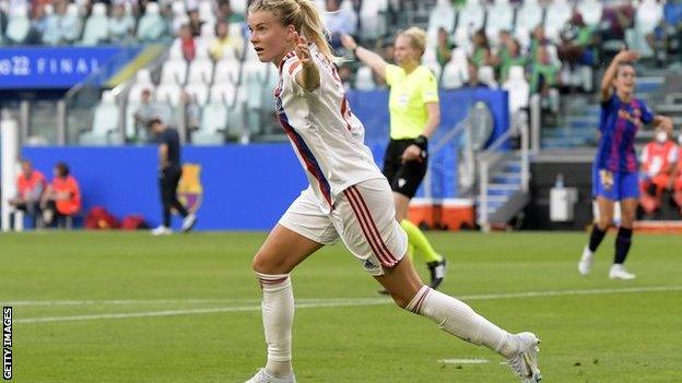 Ada Hegerberg celebrating a goal