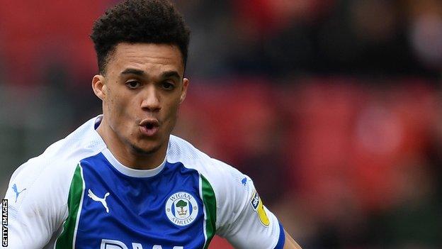 Antonee Robinson in action for Wigan Athletic