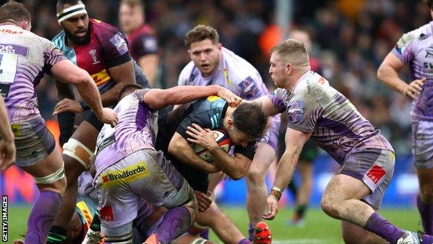 Exeter v Harlequins in Premiership Cup