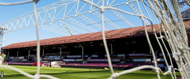 The main stand at Tynecastle