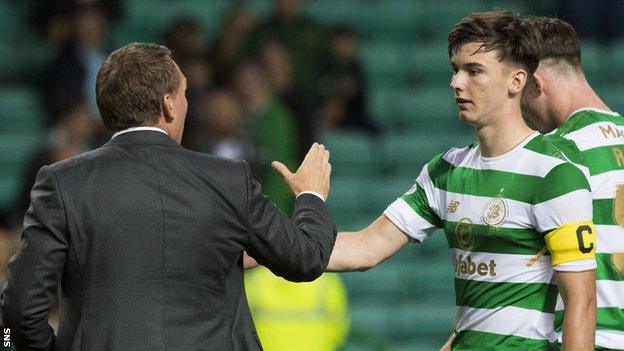 Brendan Rodgers and Kieran Tierney