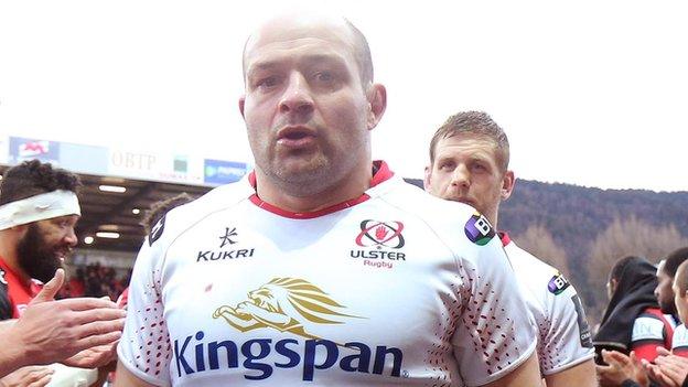 Rory Best walks off the field in France after Ulster's 24-23 win