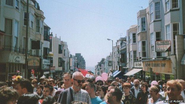 Brighton Pride march in 1995