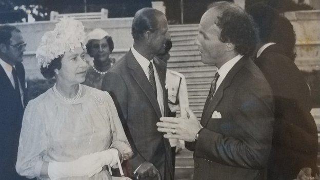 David McCourt meeting Queen Elizabeth II