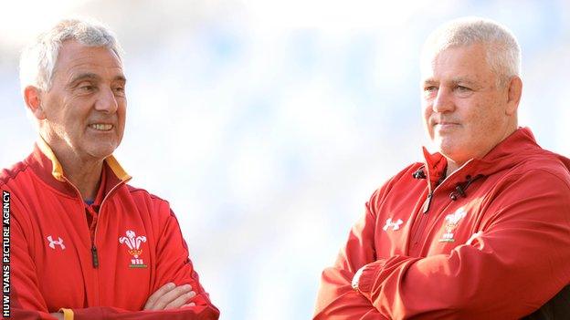 Gareth Davies and Warren Gatland