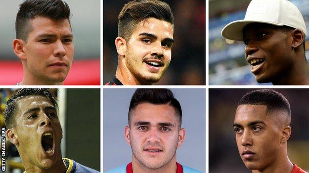 Hirving Lozano, Andre Silva, Breel Embolo, Youri Tielemans, Maxi Gomez, Cristian Pavon