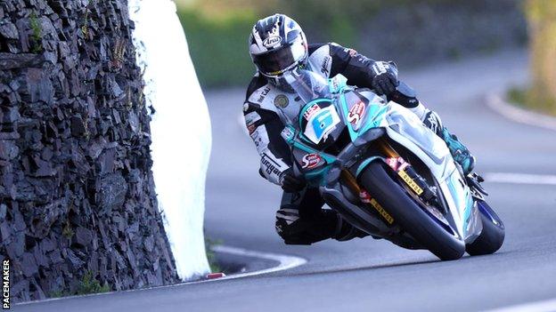 Michael Dunlop led from start to finish in Monday's Supersport race