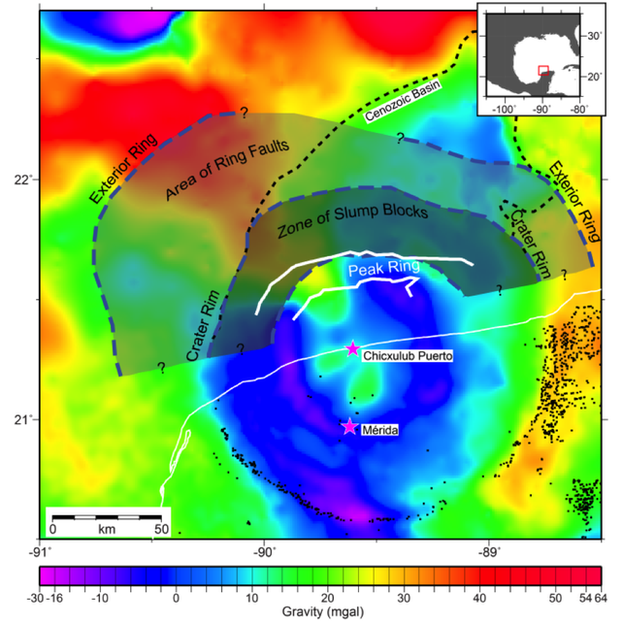 Position of peak ring