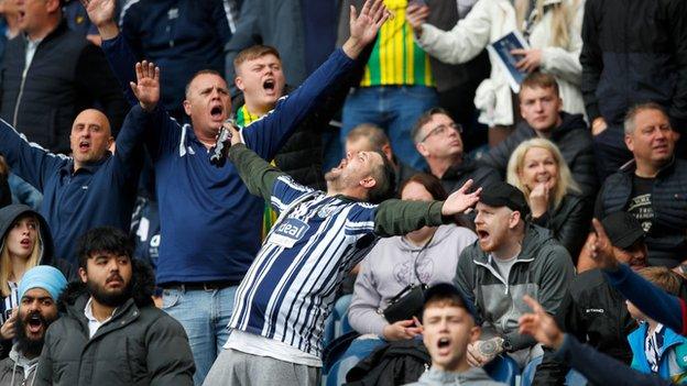 West Bromwich Albion fans cheered their side to a 3-2 home win on Luton;s last visit to The Hawthorns in August 2021