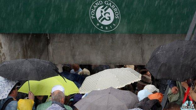 Rain at French Open