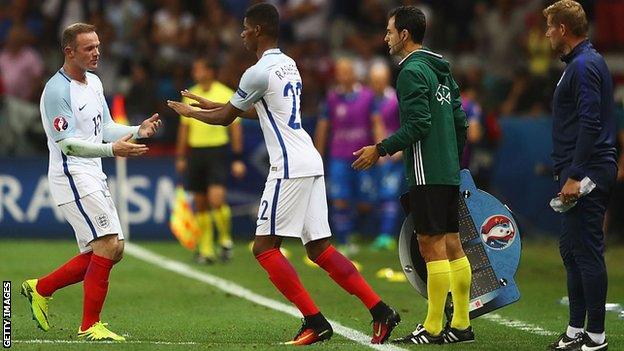 Wayne Rooney and Marcus Rashford