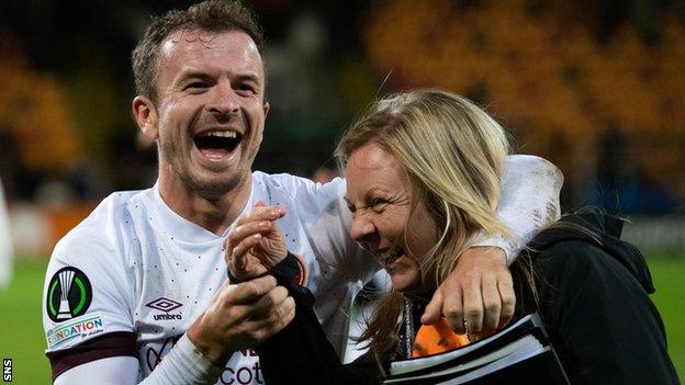 Andy Halliday was one of the Hearts players who impressed in Latvia