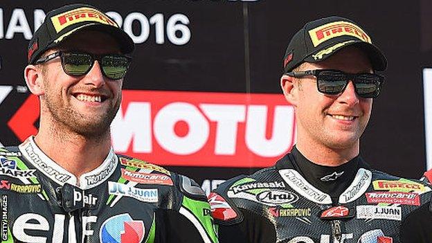 Tom Sykes and Jonathan Rea