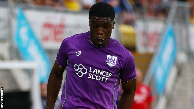 Kel Akpobire in a pre-season friendly for Bristol City