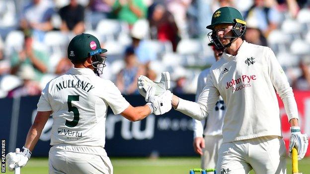 Mullaney scored an unbeaten century when Nottinghamshire drew with Middlesex earlier this season