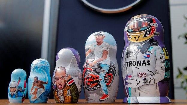 Hamilton fan Russian dolls