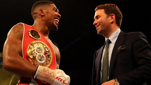 Anthony Joshua and Eddie Hearn