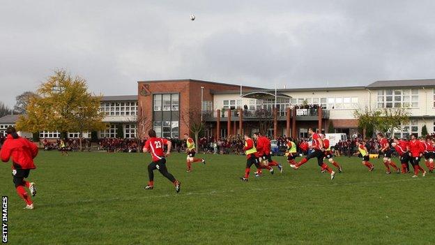 Wales - coached by Warren Gatland - train at Hamilton Boys High School during their tour of New Zealand in 2010