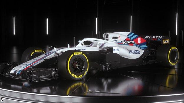 The new Williams FW41 Formula One car for the upcoming 2018 season