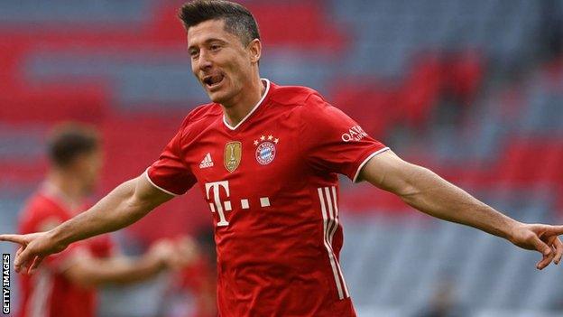 Bayern Munich's Robert Lewandowski