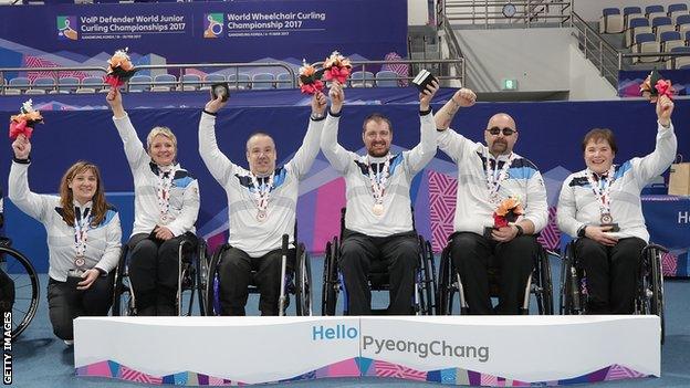 Scotland wheelchair curling team