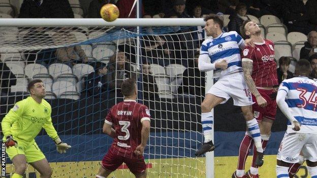 Aden Flint heading into his own net.