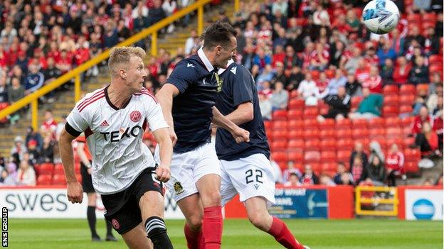 Ross McCrorie headed Aberdeen in front at Pittodrie