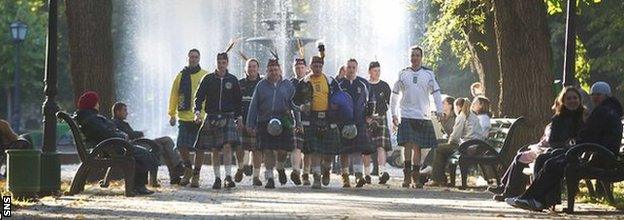 Scotland fans in Moldova