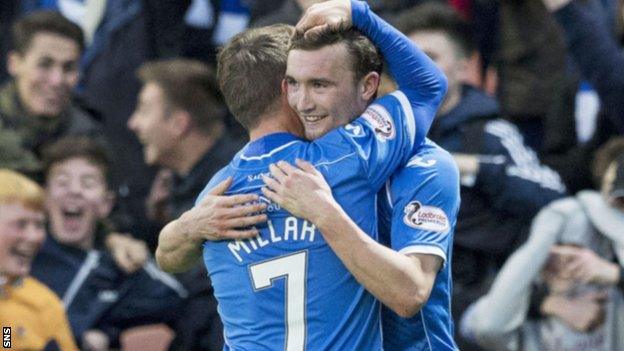 Chris Kane drew St Johnstone level with a powerful header