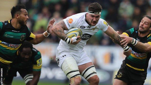 Guy Thompson in action for Wasps