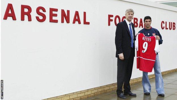 Jose Antonio Reyes and Arsene Wenger