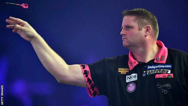 Scott Mitchell in action at last year's BDO World Darts Championships