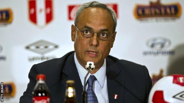 Former Peruvian football chief Manuel Burga