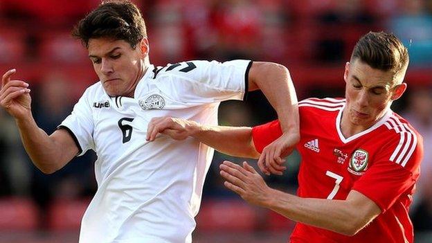 Wales' Harry Wilson in action against Denmark