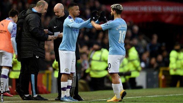 Gabriel Jesus and Sergio Aguero